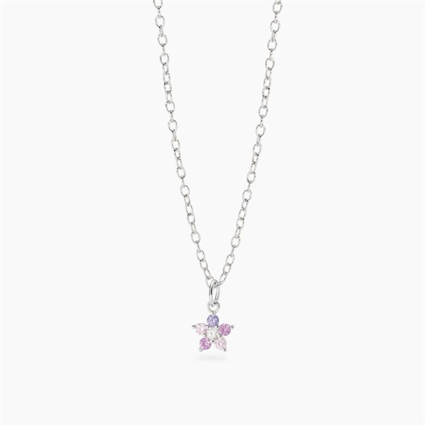 Collana bambina con fiore rosa