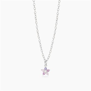 Collana bambina con fiore rosa
