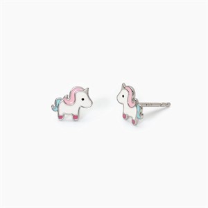 Orecchini in argento con unicorno