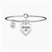 Bangle con ciondolo grazie di cuore