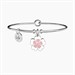 Bracciale rigido con ciondolo fiore di ciliegio