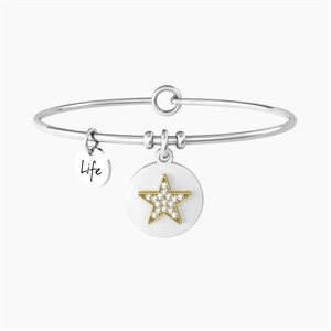 Bracciale rigido da donna con ciondolo stella