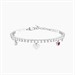 Bracciale tennis con ciondoli cuore