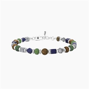 Bracciale uomo con pietre multicolor