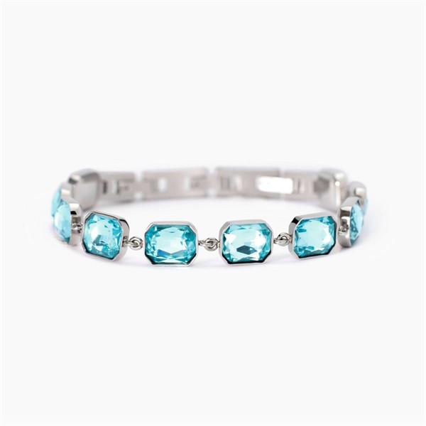 Bracciale con cristalli azzurri