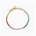 Bracciale tennis dorato multicolor
