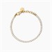 Bracciale tennis dorato con cristalli