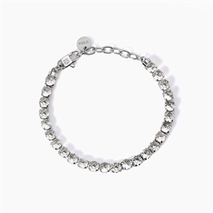 Bracciale tennis con cristalli bianchi