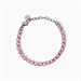 Bracciale tennis con cristalli rosa
