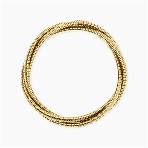 Bracciale dorato tubogas intrecciato