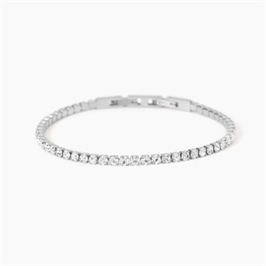Bracciale tennis con cristalli bianchi