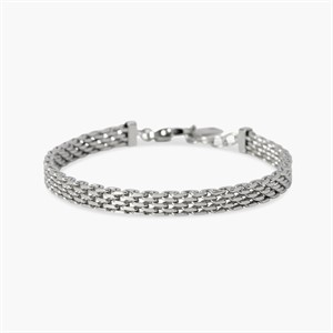 Bracciale in acciaio con maglia milano