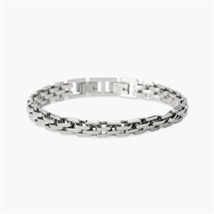 Bracciale in acciaio con maglia panther