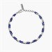 Bracciale con elementi bambù in acciaio e diaspro blu