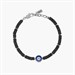 Bracciale in pietra lavica con simbolo occhio centrale