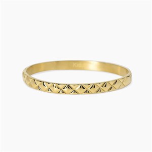 Bracciale bangle matelassé in dorato