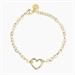 Bracciale cuore in acciaio dorato
