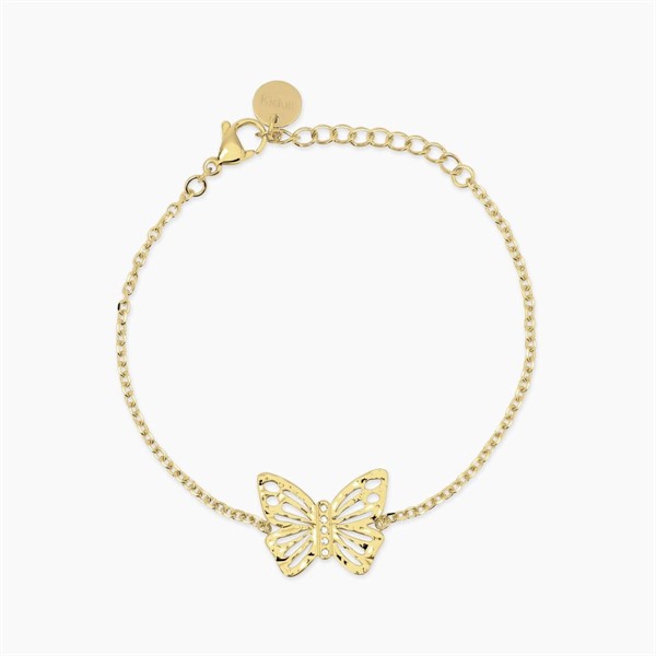 Bracciale dorato con farfalla