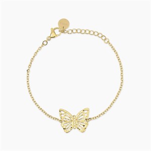 Bracciale dorato con farfalla