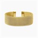 Bracciale cuff dorato con maglia mesh