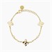 Bracciale dorato con fiori