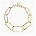 Bracciale con maglie dorate martellate