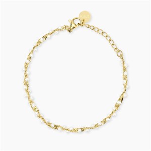 Bracciale dorato con perle conchiglia