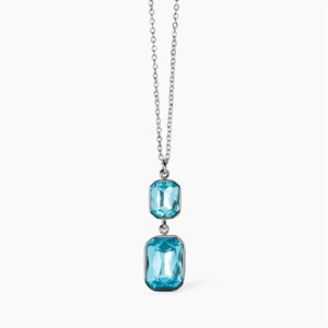 Collana con zirconi blu pendenti