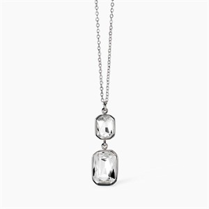 Collana con cristalli bianchi pendenti