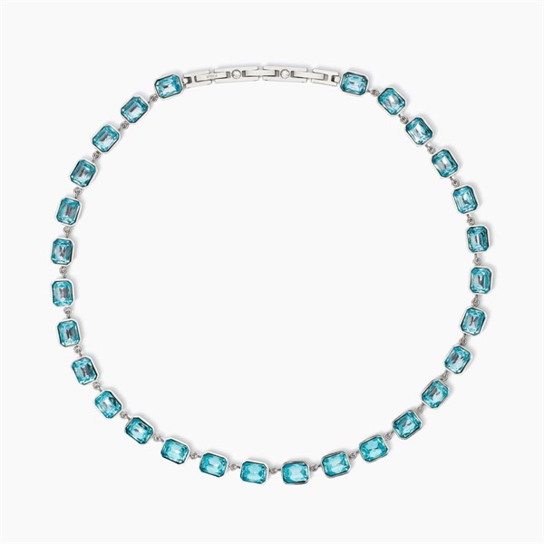 Girocollo con cristalli azzurri