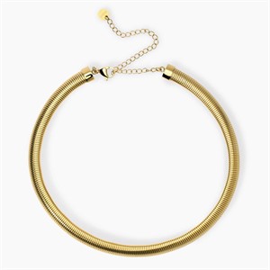 Collana girocollo tubogas in acciaio dorato