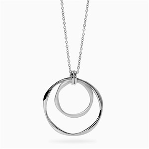 Collana lunga in acciaio con pendente