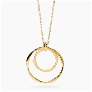 Collana in acciaio dorato con pendente