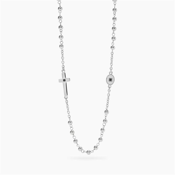 Collana uomo in acciaio con croce