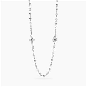 Collana uomo in acciaio con croce