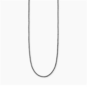 Collana tennis da uomo in acciaio con cristalli neri