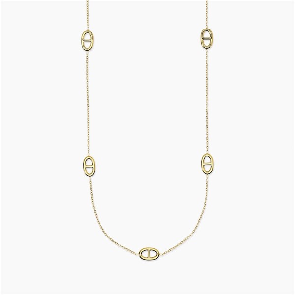 Collana con staffe in acciaio dorato