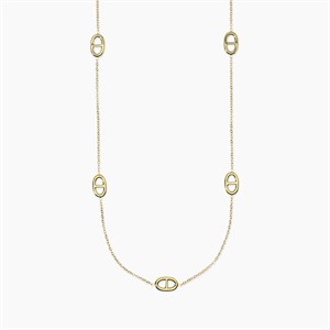 Collana con staffe in acciaio dorato