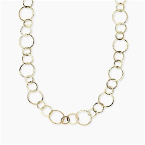 Collana con maglie dorate rotonde