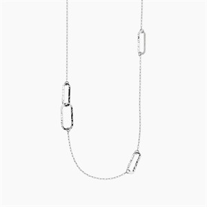 Collana con maglie allungate martellate
