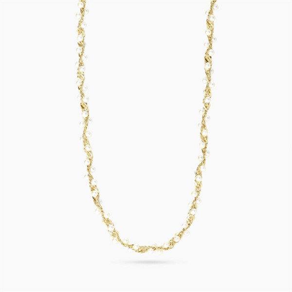 Girocollo dorato con perle conchiglia