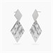 Orecchini pendenti in acciaio effetto martellato