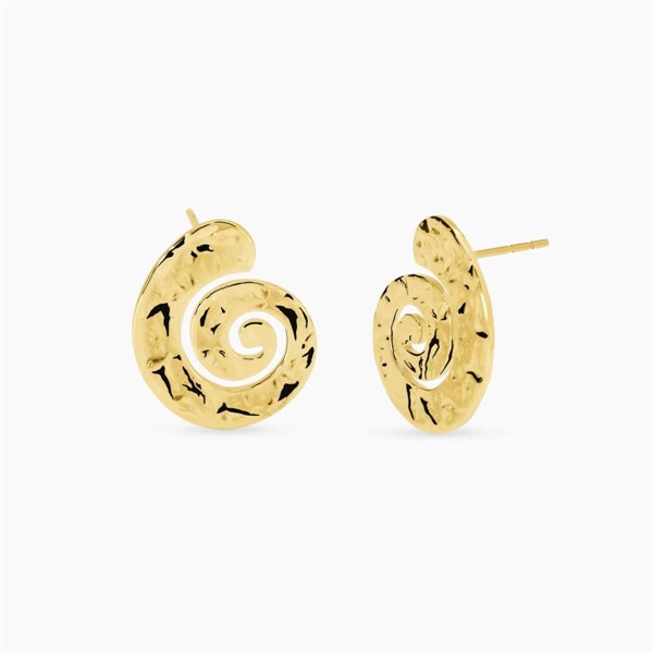 Orecchini conchiglia dorati effetto martellato