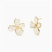 Orecchini fiore in acciaio dorato smaltati