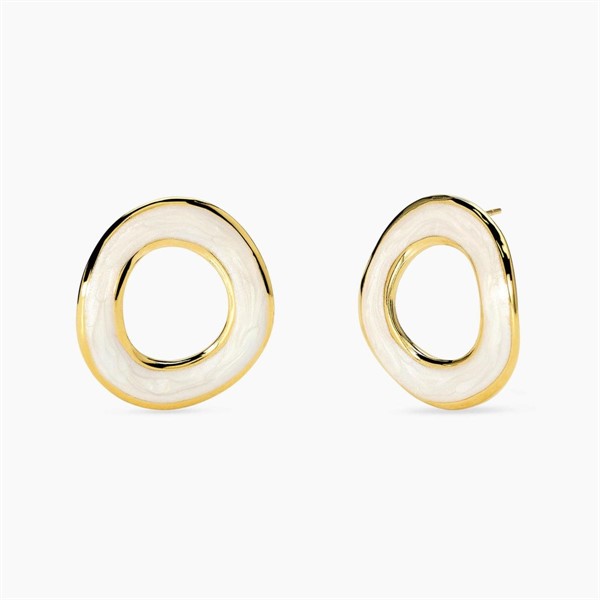 Orecchini in acciaio dorato smaltati