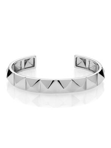 Bracciale argentato Piramidi