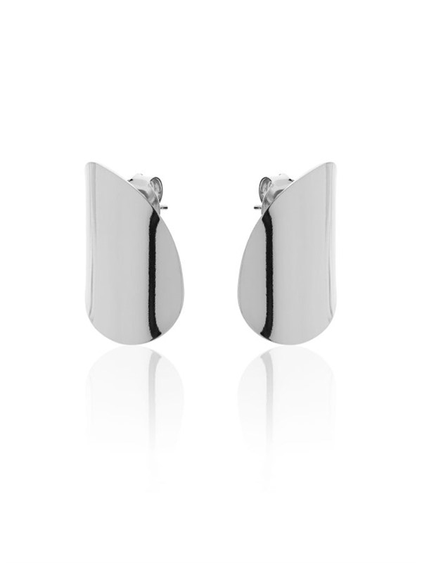 Orecchini argentati Onda