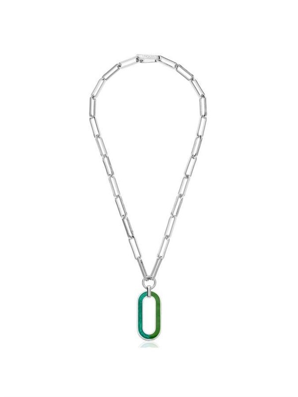 Collana con pendente smaltato verde
