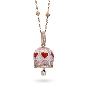 Collana Lunga Campanella con Smalto e Swarovski