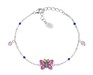 Bracciale Junior con Farfalla Rosa in Argento e Smalto